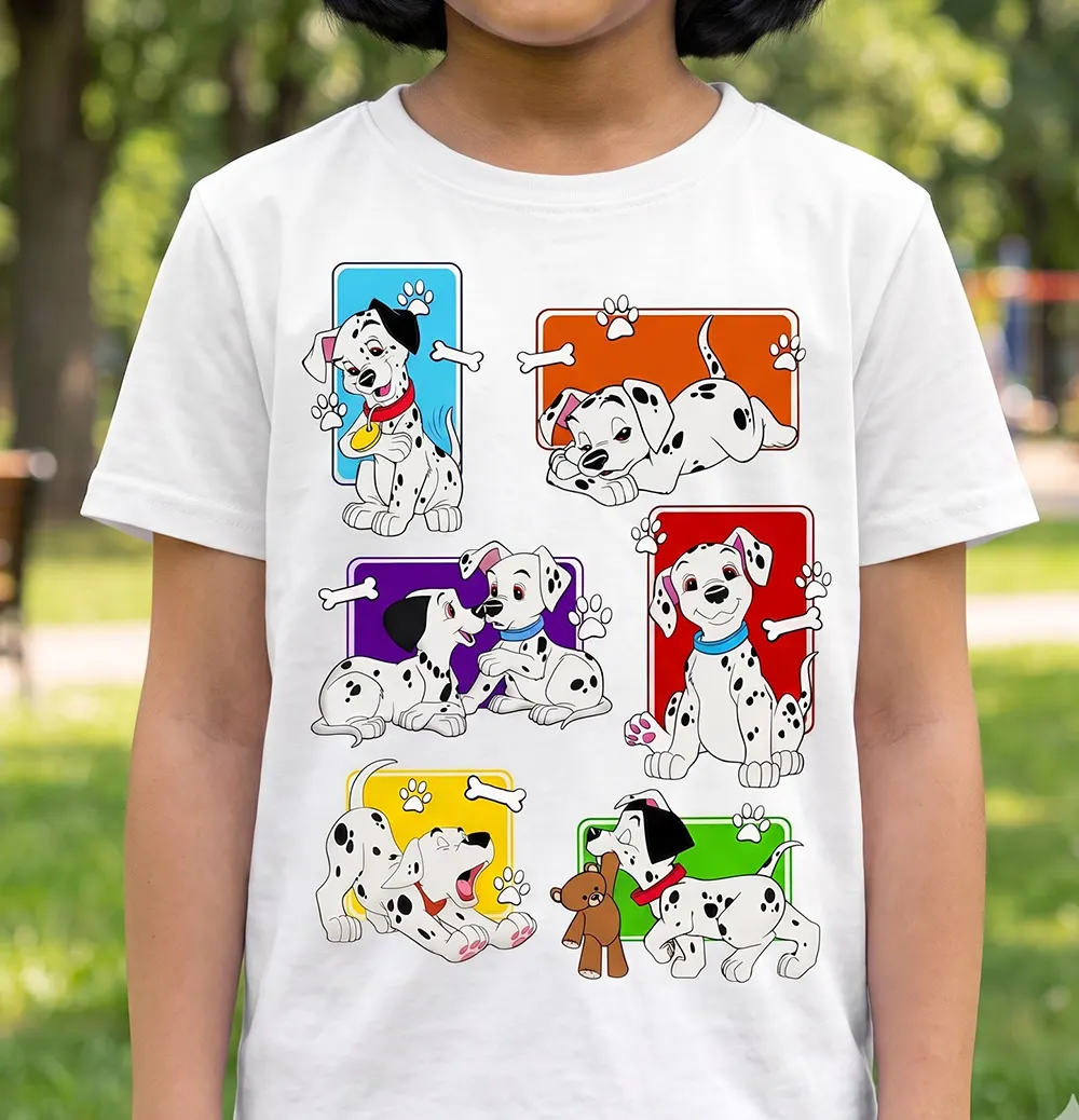 101 Dalmatians kids T-shirt front design