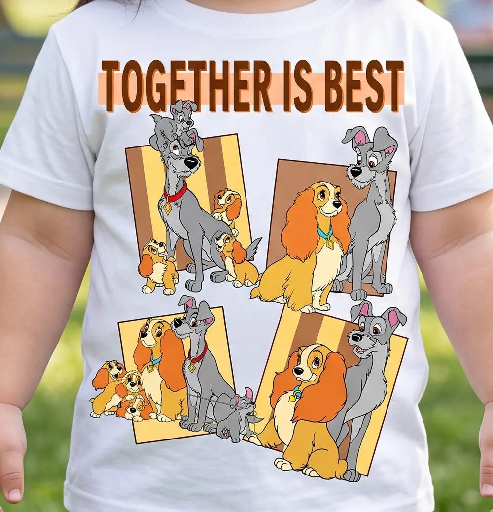 Dog family themed kids T-shirt design