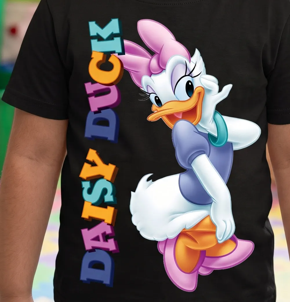 Daisy Duck themed kids T-shirt design