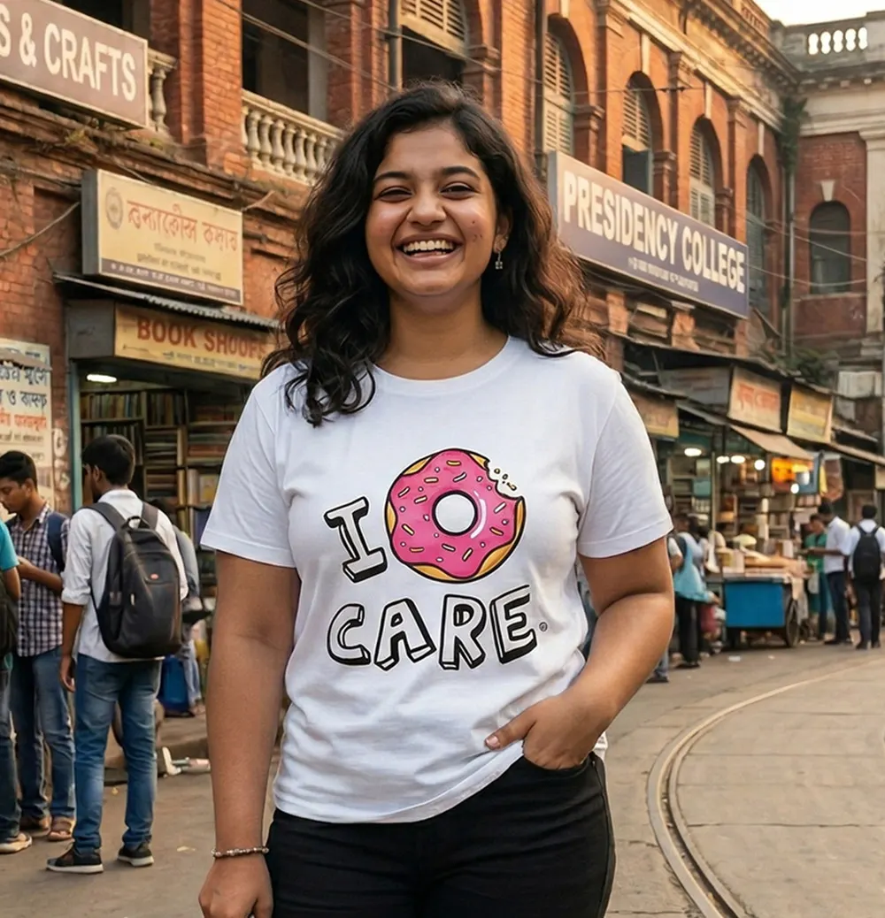 I Donut Care Quirky T-shirt for Girls