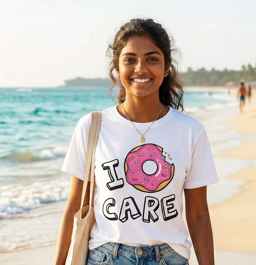 I Donut Care Quirky T-shirt for Girls