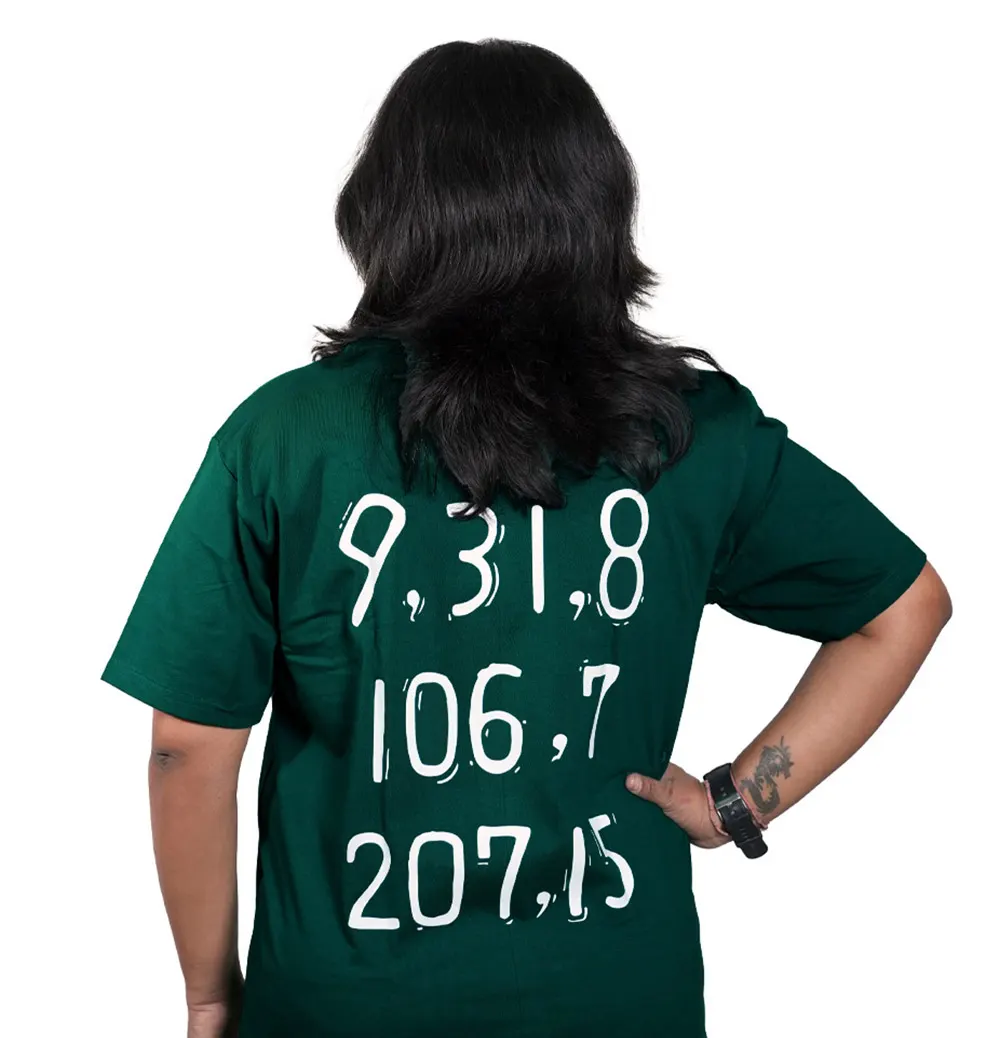 Jiraya - Anime Themed T-shirt size chart back view