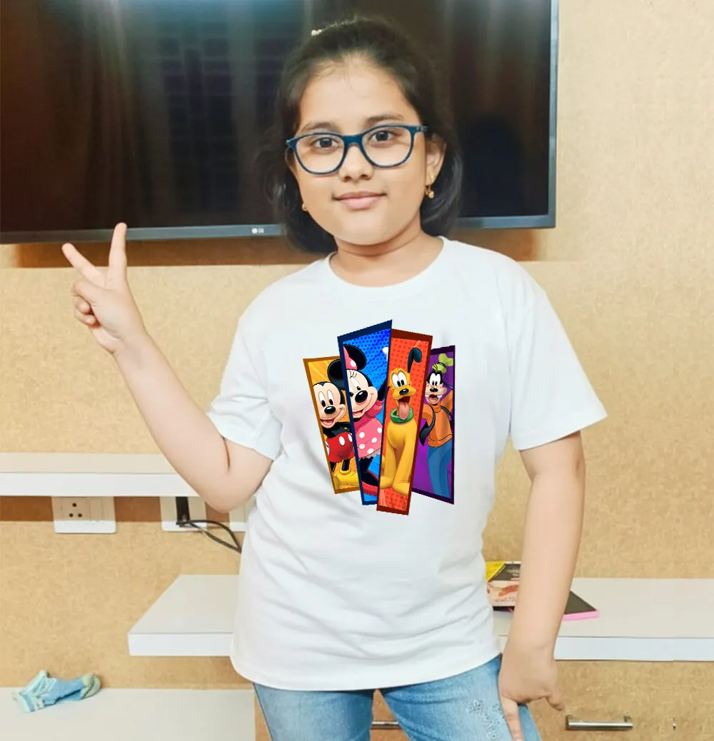 Mickey & Friends themed kids T-shirt for girls