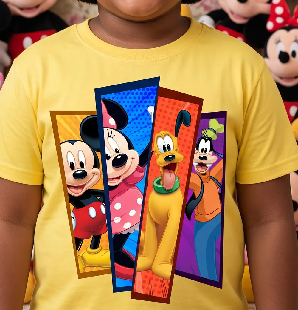Mickey & Friends themed kids T-shirt design