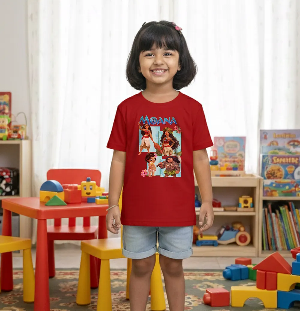 Moana themed kids T-shirt for girls