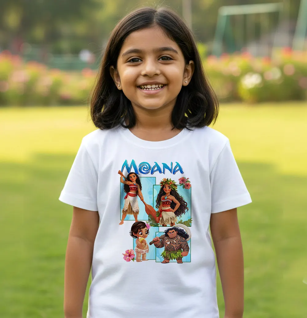 Moana themed kids T-shirt for girls