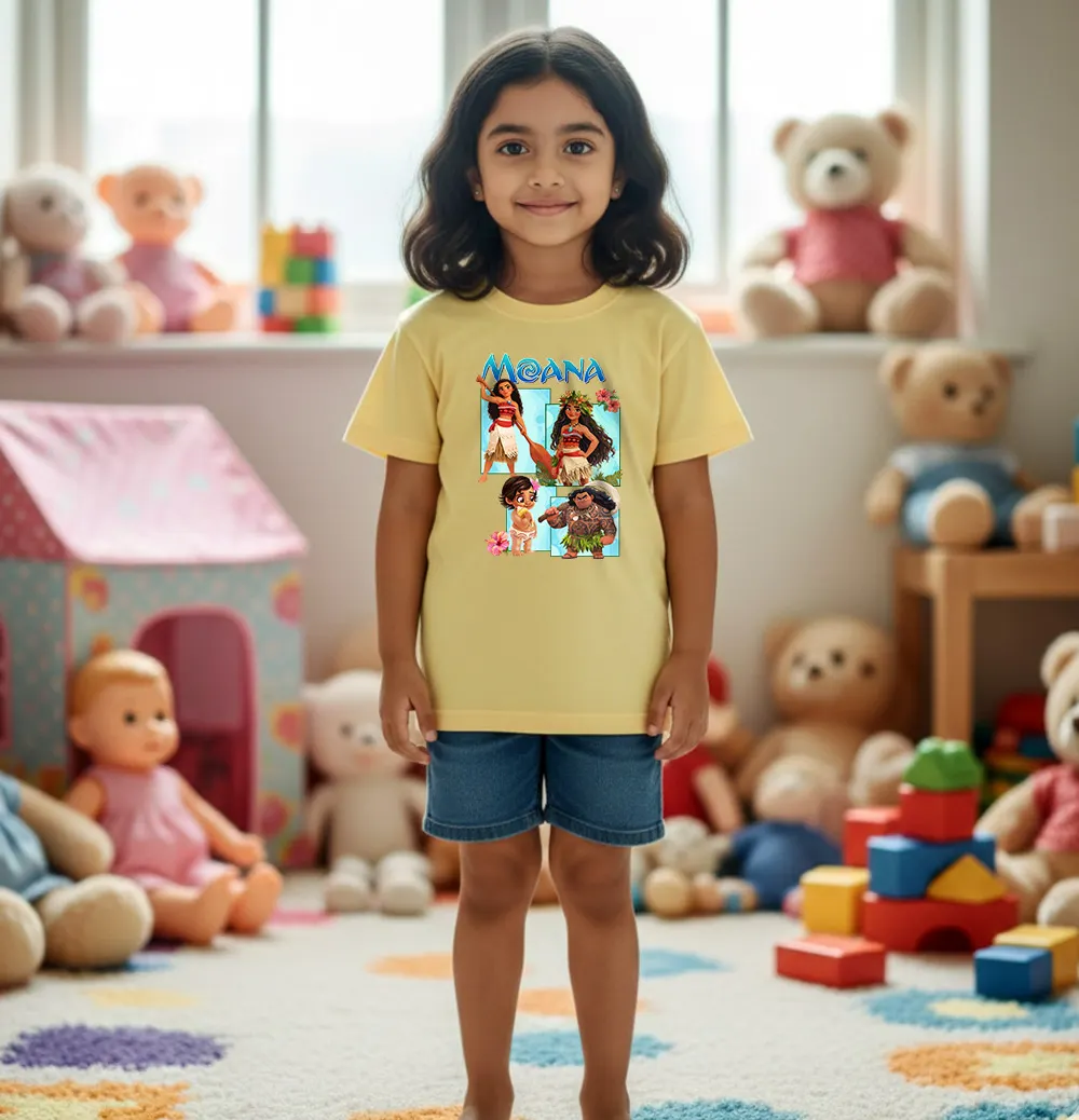 Moana themed kids T-shirt for girls