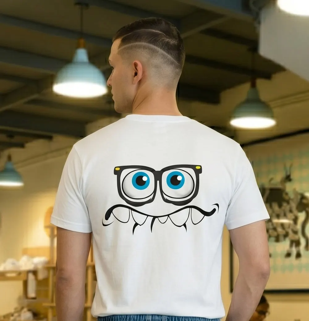 Professor Nibbles Monster Funky Unisex T-Shirt - Back View
