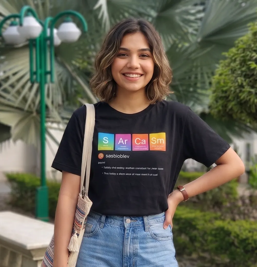 Sarcasm Themed Geeky Unisex T-shirt for girls
